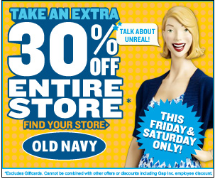 Old Navy Sale…This Friday and Saturday Only!