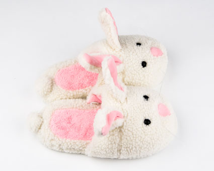 classic white bunny slippers