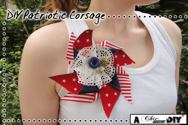 DIY Patriotic Pinwheel Corsage