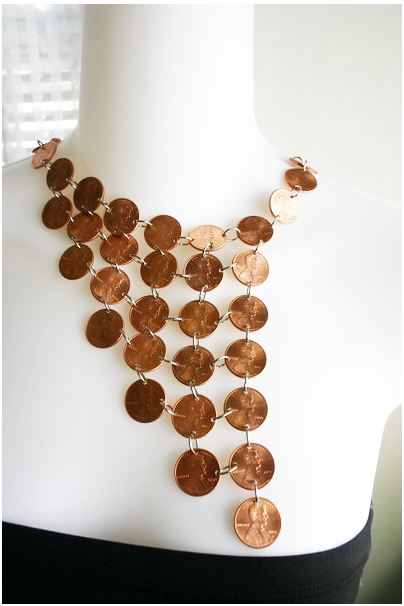 necklace made from pennies