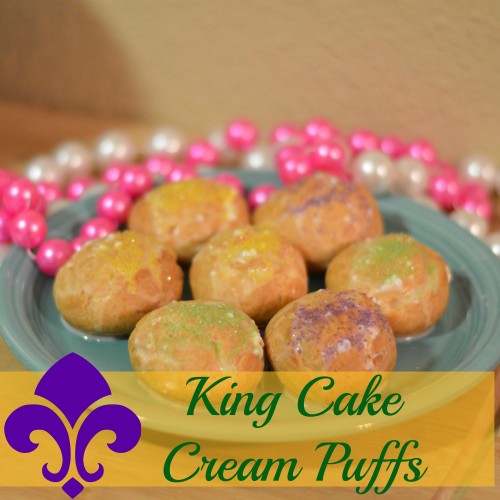 King Cake Cream Puffs | Cocktails with Mom