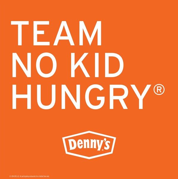 Denny’s support the fight against childhood hunger #teamnokidhungry
