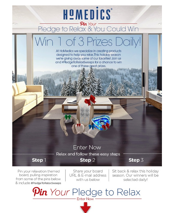 Pledge To Relax and you could win! HoMedics #PledgetoRelax Contest