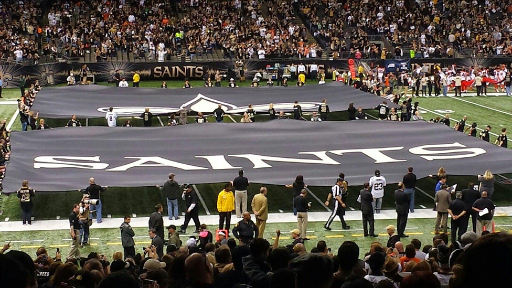 Saints game banner