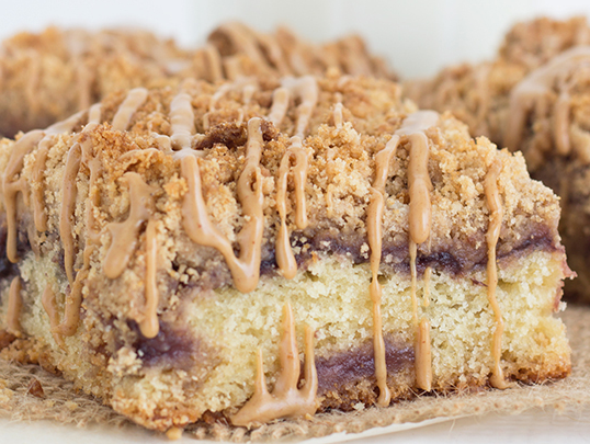 Peanut Butter Jelly Coffee Cake