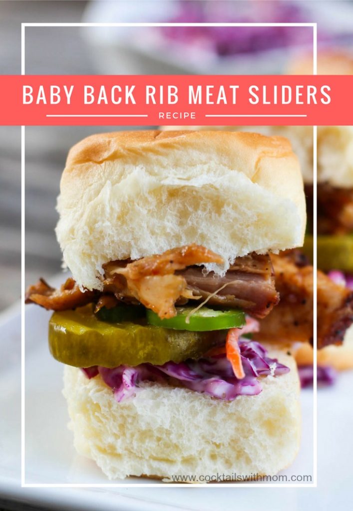 Baby Back Rib Meat Slider- Great appetizer idea