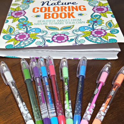Pentel Gel POP Pens make Coloring Book Pages Pop