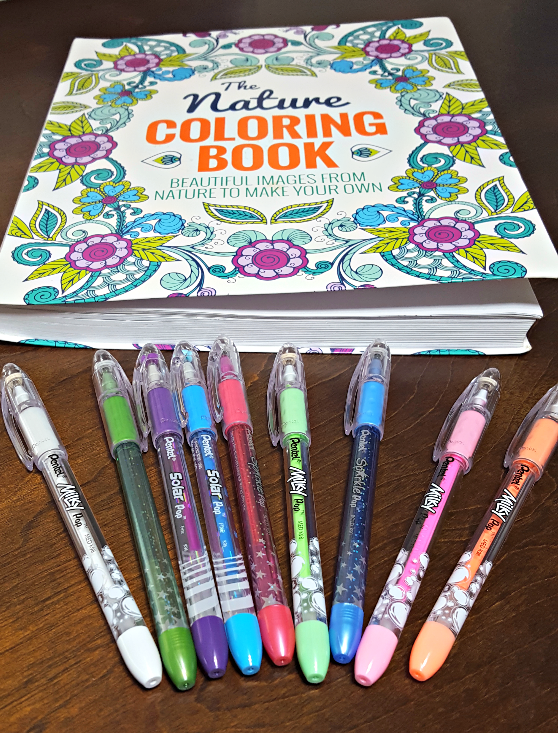 Pentel Gel POP Pens make Coloring Book Pages Pop - Cocktails With Mom